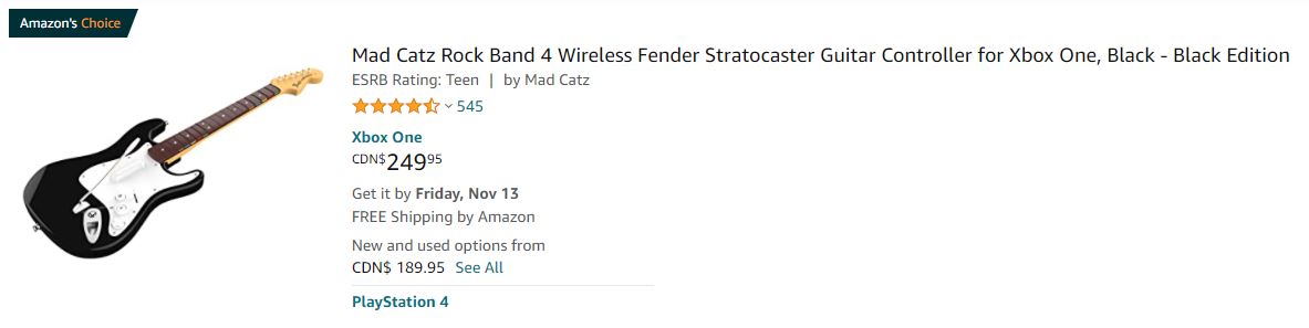 Guitar controllers are super expensive.